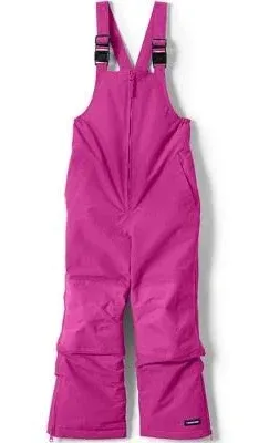 Kids Lands' End Slim Squall Waterproof Insulated Iron Knee Snow Bibs