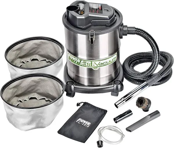 PowerSmith Vacuums 14.7&#034; 4Gal Wheeled Ash/Shop 3 Adapters W/ Bag + 2Filters Gray