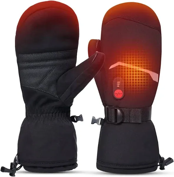 Heated Ski Gloves, Heated Mittens for Men Women,7.4V Rechargeable Battery Glo...