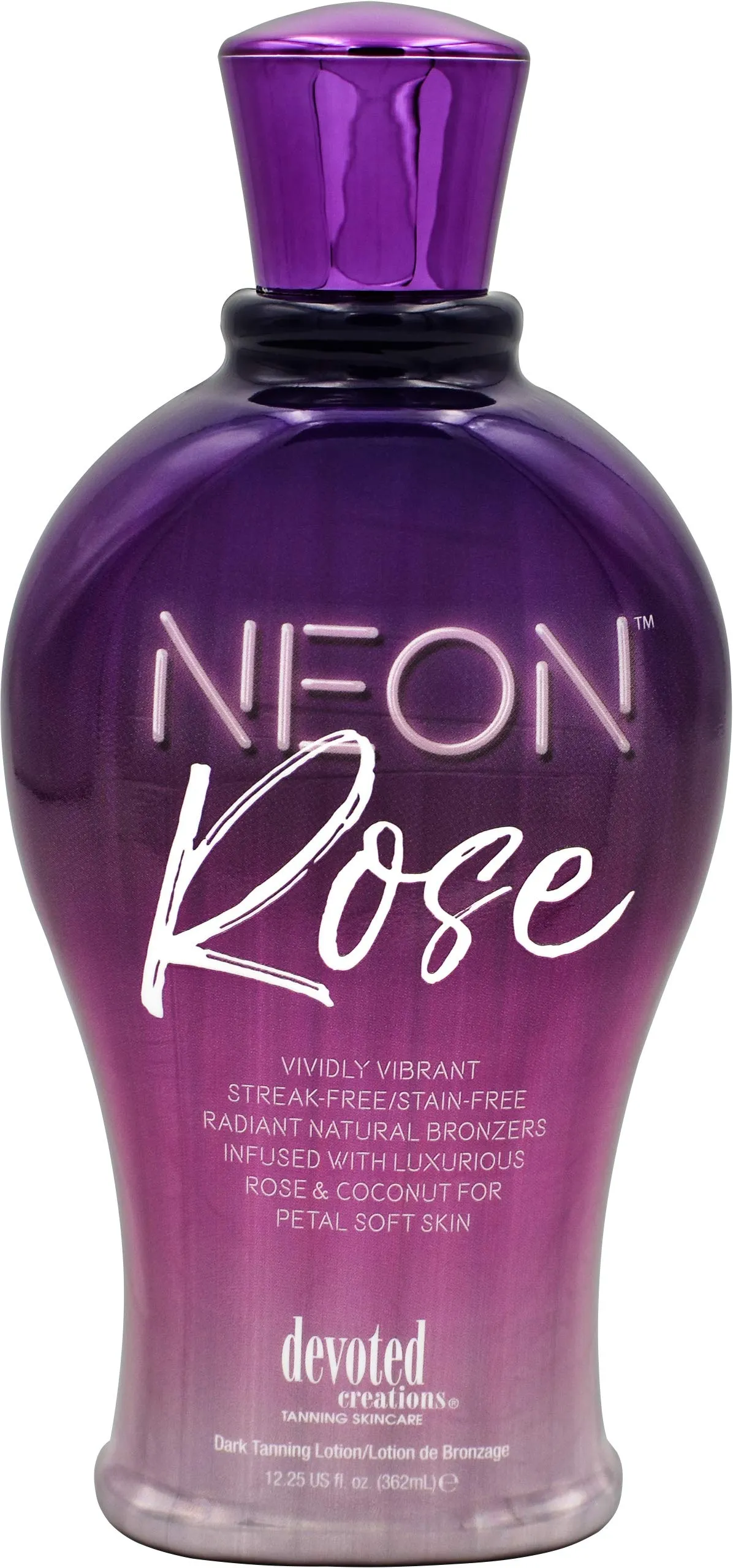 Devoted Creations NEON ROSE Streak Free Bronzer Tanning Lotion 12.25 oz