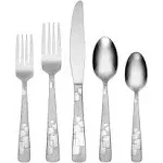 Oneida Quadratic 20 Piece Everyday Flatware, Service for 4, 18/0 Stainless Steel, Silverware Set, 3.6 x 6.3 x 10.3 inches