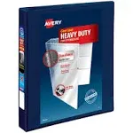 Avery Heavy-Duty View 3 Ring Binder, 1" One Touch EZD Rings, Navy Blue