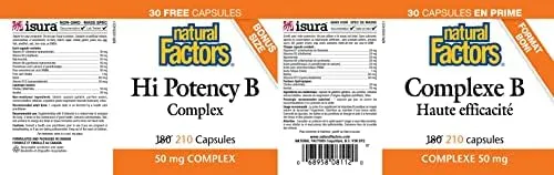 Natural Factors, Hi Potency B Complex, 90 Capsules