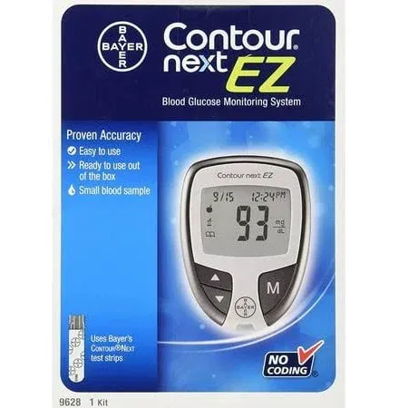 Contour Next EZ Blood Glucose Meter Monitoring System Strips Lancets 2024-11-30