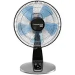 Rowenta, Desk Fan, Turbo Silence Table Fan with Remote, 18 Inches, Ultra Quiet Fan for Bedroom, Oscillating, Portable, 5 Speeds, Black, Indoor, VU2660