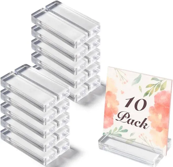 3&#034; Acrylic Place Card Holder, table numbers Clear Acrylic sign holder, Sign H...