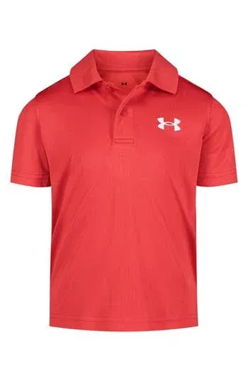 Under Armour Boys' Short Sleeve Ua Match Polo Collared Shirt, Chest Logo, Soft & Comfortable