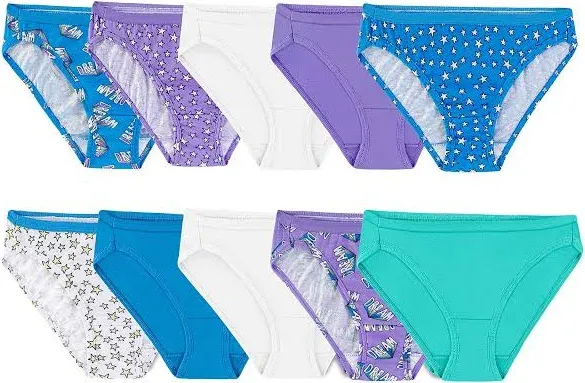 Fruit of the Loom Girl's Assorted Cotton Bikini Underwear