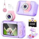 Kid Camera,Camera for Kid,2.4in IPS Screen Digital Camera,180°Flip Len Student Camera,Children Selfie Camera with Playback Game,Christmas/Birthday Gift for 4 5 6 7 8 9 10 11 Year Old Girl Boy