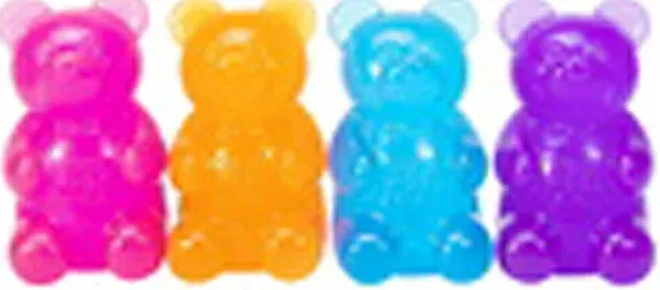 Schylling NeeDoh Gummy Bear - Sensory Fidget Toy, Assorted Colors, Ages 3+