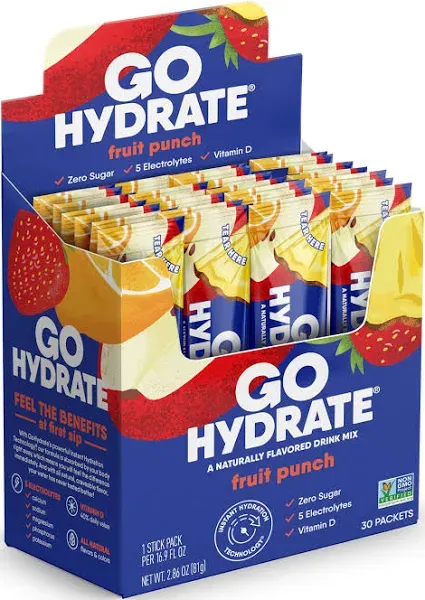 GoHydrate Electrolyte Drink Mix A Naturally Flavored