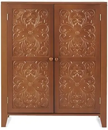 LTD Commodities Lakeside Carved Design Storage Cabinets