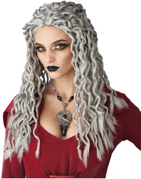 California Costumes Gray Crinkle Dreads Wig Standard