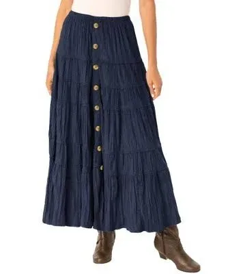 Woman Within Women's Plus Size Petite Moleskin Skirt