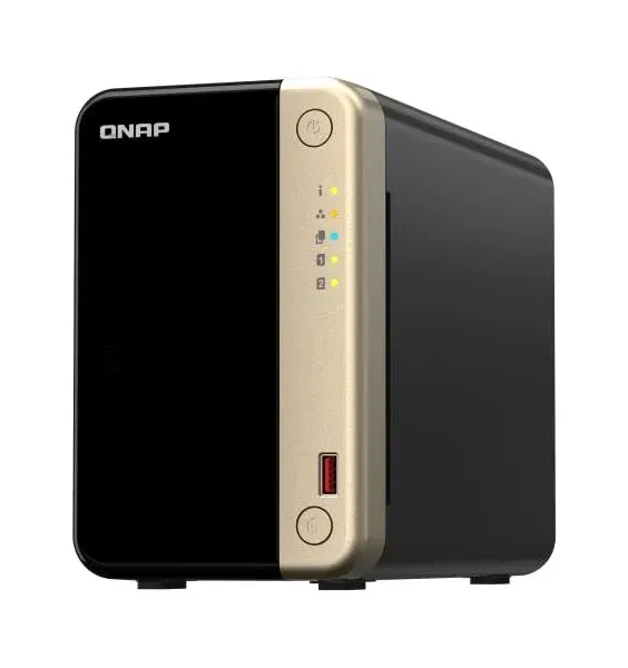 QNAP TS-264 1tb NAS 2x500gb Crucial MX500 SSD Drives Installed