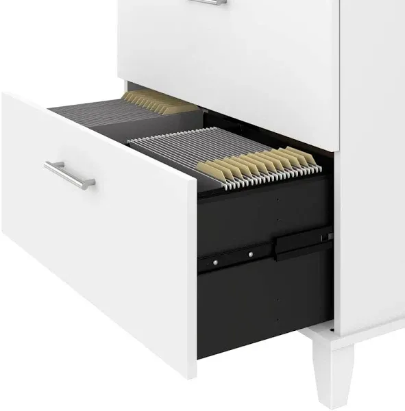 Bush Furniture Somerset 2-Drawer Lateral File Cabinet Letter/Legal White 30&#034;