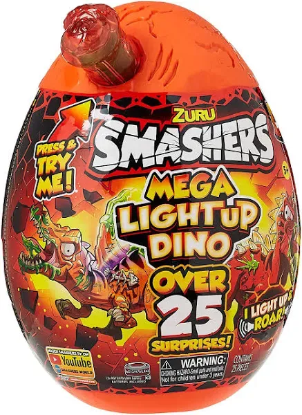 Smashers Mega Light Up Dino Surprise Egg