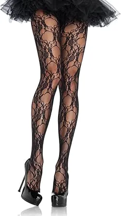 Leg Avenue Floral Lace Pantyhose