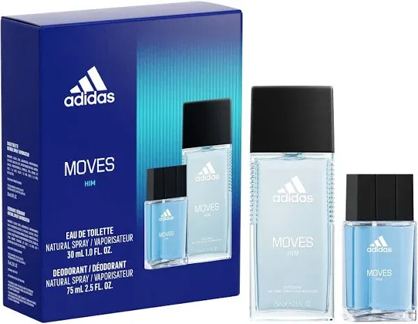 Adidas Moves for Him 2-Pc. Eau de Toilette & Deodorant Natural Spray Holiday Gift Set