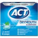 ACT Total Care Dry Mouth Lozenges, Soothing Mint - 18 count