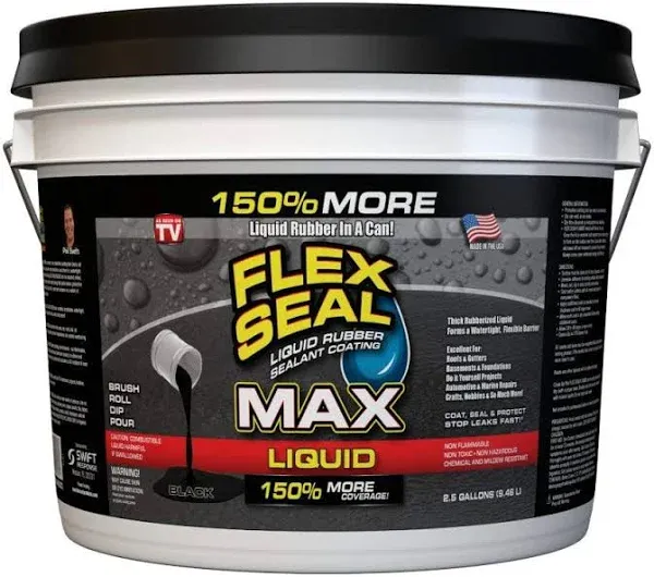 Flex Seal Flex Seal MAX White Liquid Rubber Sealant Coating 2.5 gal