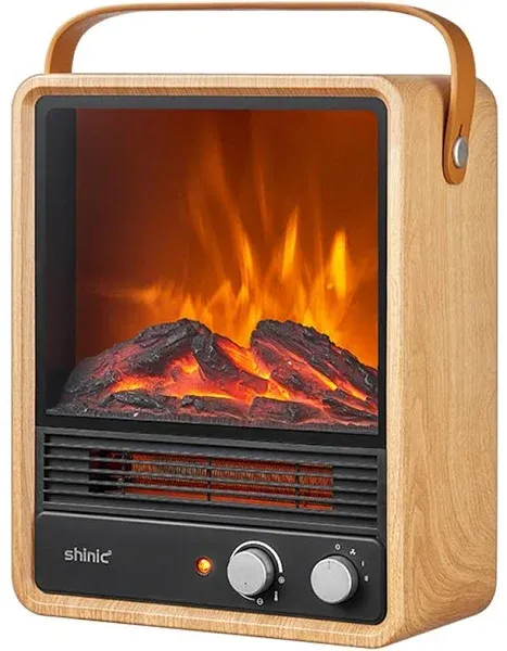 Electric Fireplace Heaters for Indoor Use,1500W Space Heater Fireplace with Real