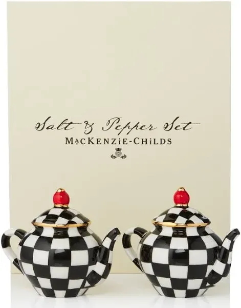 MacKenzie-Childs Courtly Teapot Salt & Pepper Set