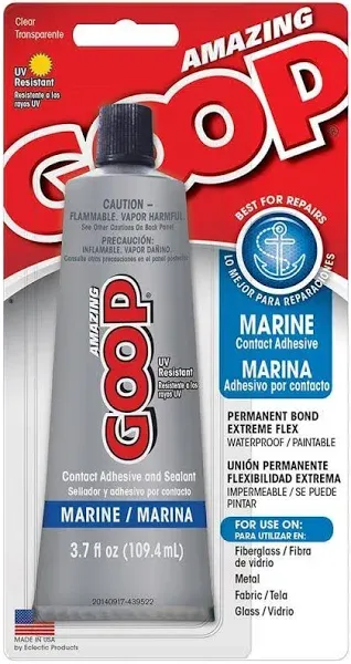 Amazing Goop Marine Glue Adhesive Sealant Repair Waterproof 3.7 oz Clear, 6-Pack