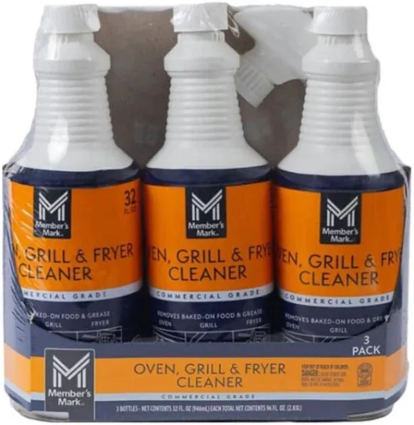 Member's Mark Commerical Oven, Grill and Fryer Cleaner - 32 oz. - 3 pk.