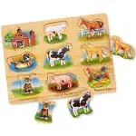 Melissa &amp; Doug Farm Sound Puzzle Wooden Peg Puzzle Pig Replacement Only