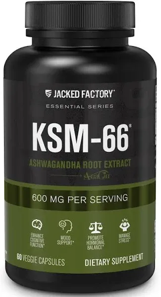 Jacked Factory Ashwagandha Root Extract w/ 5% Withanolides