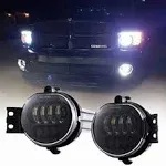 Z-OFFROAD 2pcs 63W LED Fog Lights Lamps Replacement for 2002-2008 Dodge Ram 1500 2003-2009 Ram 2500 3500 2004-2006 Durango Truck, Driver and Passenger Side - Black