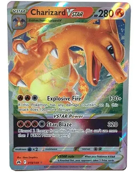 Pokemon Trading Card Game Crown Zenith Holo Rare Charizard VSTAR #19