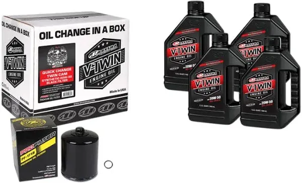 Oil Change Kit Synthetic Blend Engine Harley Davidson Twin Cam V-Twin HF171CRC