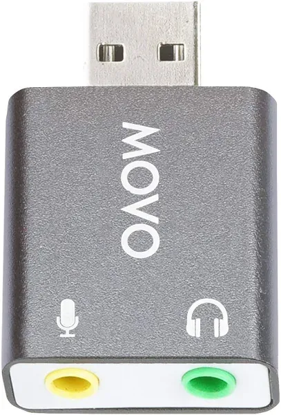 USB-AC1 | TRRS Mic to USB 2.0 Sound Card Adapter | Movo