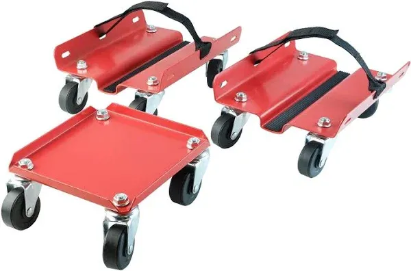 Snowmobile Dolly Set Max Supporting 1500Lbs with Heavy Duty Straps Firmly Attaching on Skis KF2011