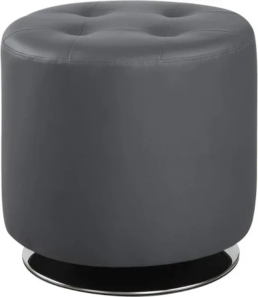 Coaster Round Upholstered Ottoman