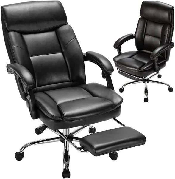 Executive Office Chair Ergonomic Big Tall Leather Swivel Rolling Managerial