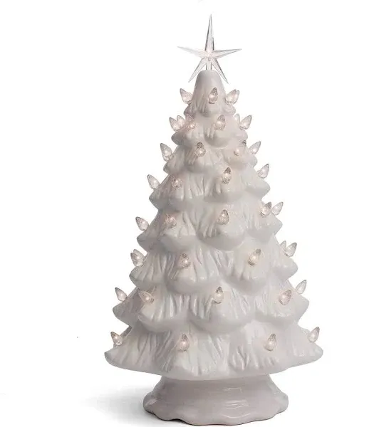 Ceramic Christmas Tree  Tabletop Christmas Tree with Lights  (675 Inch Small