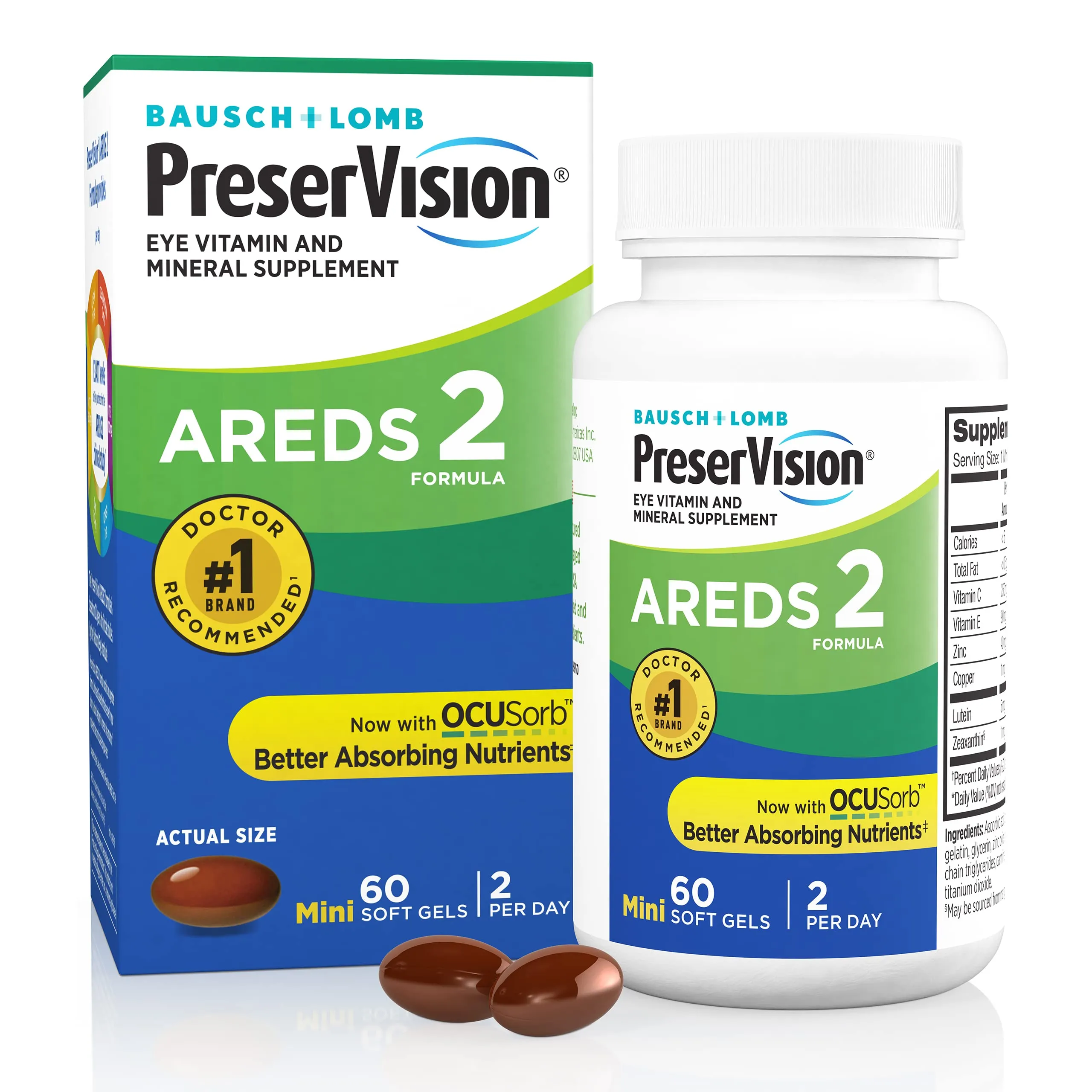 Bausch & Lomb PreserVision AREDS 2 Formula Eye Softgels