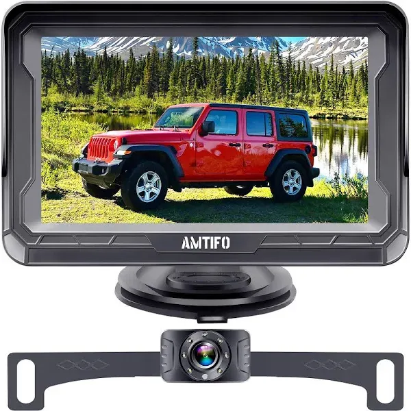 Backup Camera 4.3-Inch for Car Plug-Play: Easy Setup Rear View Camera for Tru...