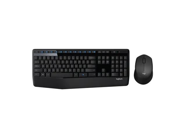 Logitech MK345 Wireless Combo Full-Sized Keyboard with Palm Rest and Comfortable Right-Handed Mouse, 2.4 GHz Wireless USB Receiver, Compatible with PC, Laptop