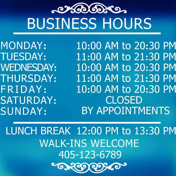 Professional Business Hours Sign Kit, 16x23 Inches Changeable Signs for Business, Customize Window Sign for Business, Outside Retail Hours of Operation Sign, Store Hours Sign (Outside Version)