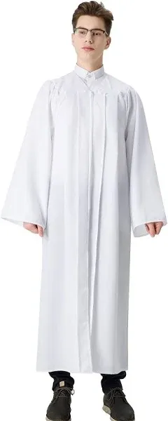 IvyRobes Unisex Matte Robe with Open Sleeves for Baptism Confirmation Choir Officiant or Costume