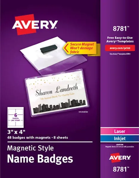 Avery Magnetic Name Badge