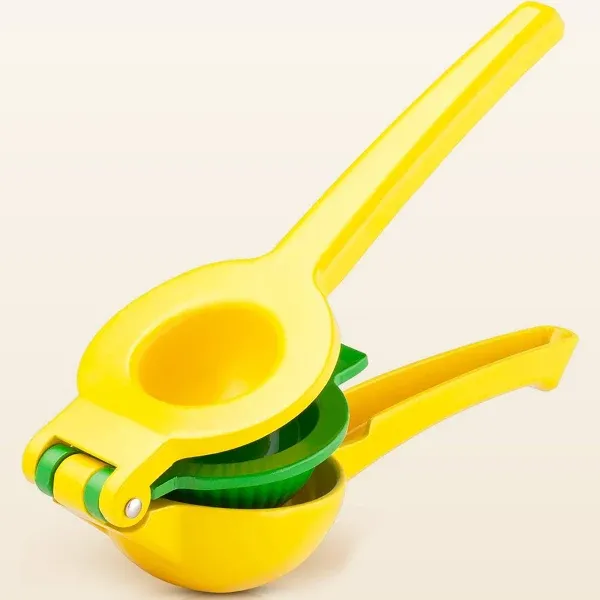 Zulay Kitchen Metal 2-in-1 Lemon Squeezer - Sturdy Max Extraction Hand Juicer...