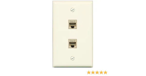 RiteAV 2 Port Cat6 Wall Plate