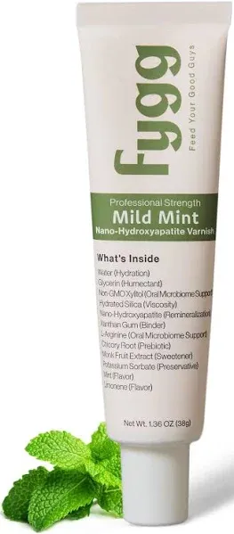 Nano-Hydroxyapatite Dental Varnish - (Mild Mint) - Tooth Enamel Repair - Fluoride Free Varnish for Adults & Kids - Remineralizing Varnish for Oral Care