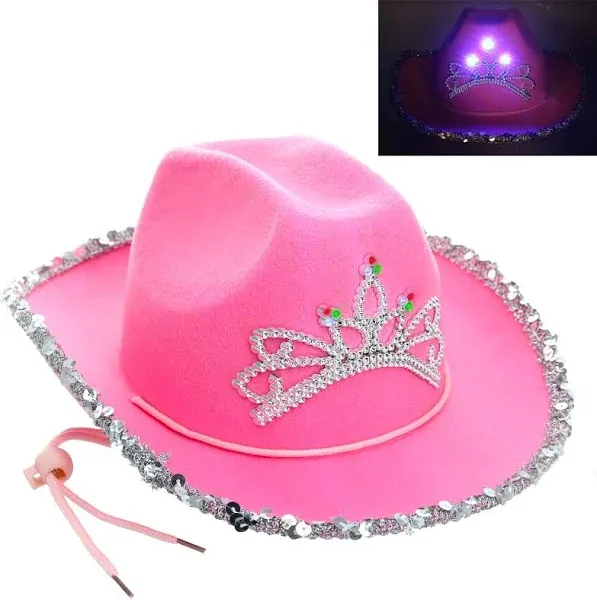 AMAZON Pink Light-Up Cowgirl Hat