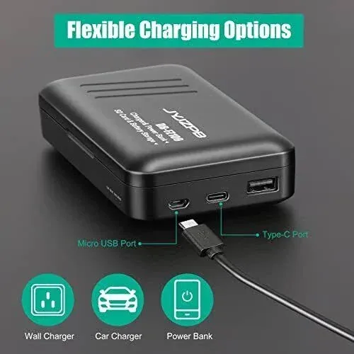 JYJZPB NP-FZ100 Rechargeable Battery, A7III Replacement Battery with Type-C Charging Input for Sony Alpha A7 III, A7 IV, a7 SIII, A7R III, A7R IV, A6600, Alpha A9, A9II, A9R, A9S, A7R3 Camera, 2 Packs